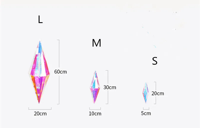 20Pcs Wedding Decoration Ceiling Centerpieces Fancy Diamond Pendant Party DIY Magic Cone Ornament Window Shopping Mall Hanging