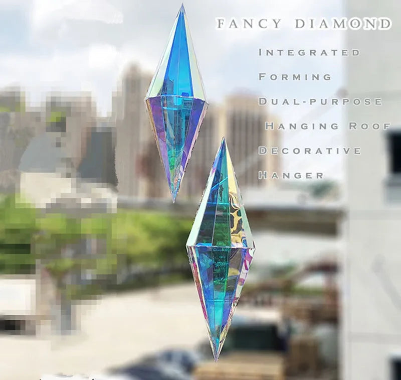 20Pcs Wedding Decoration Ceiling Centerpieces Fancy Diamond Pendant Party DIY Magic Cone Ornament Window Shopping Mall Hanging