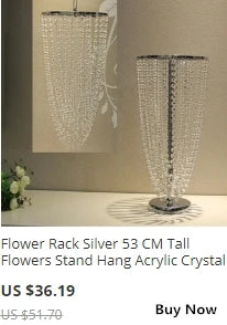 Wedding Centerpiece 80cm/ 31.5" Tall Vase Flowers Stand Acrylic Crystal Road Lead Flower Rack Props For Event Party Decoration
