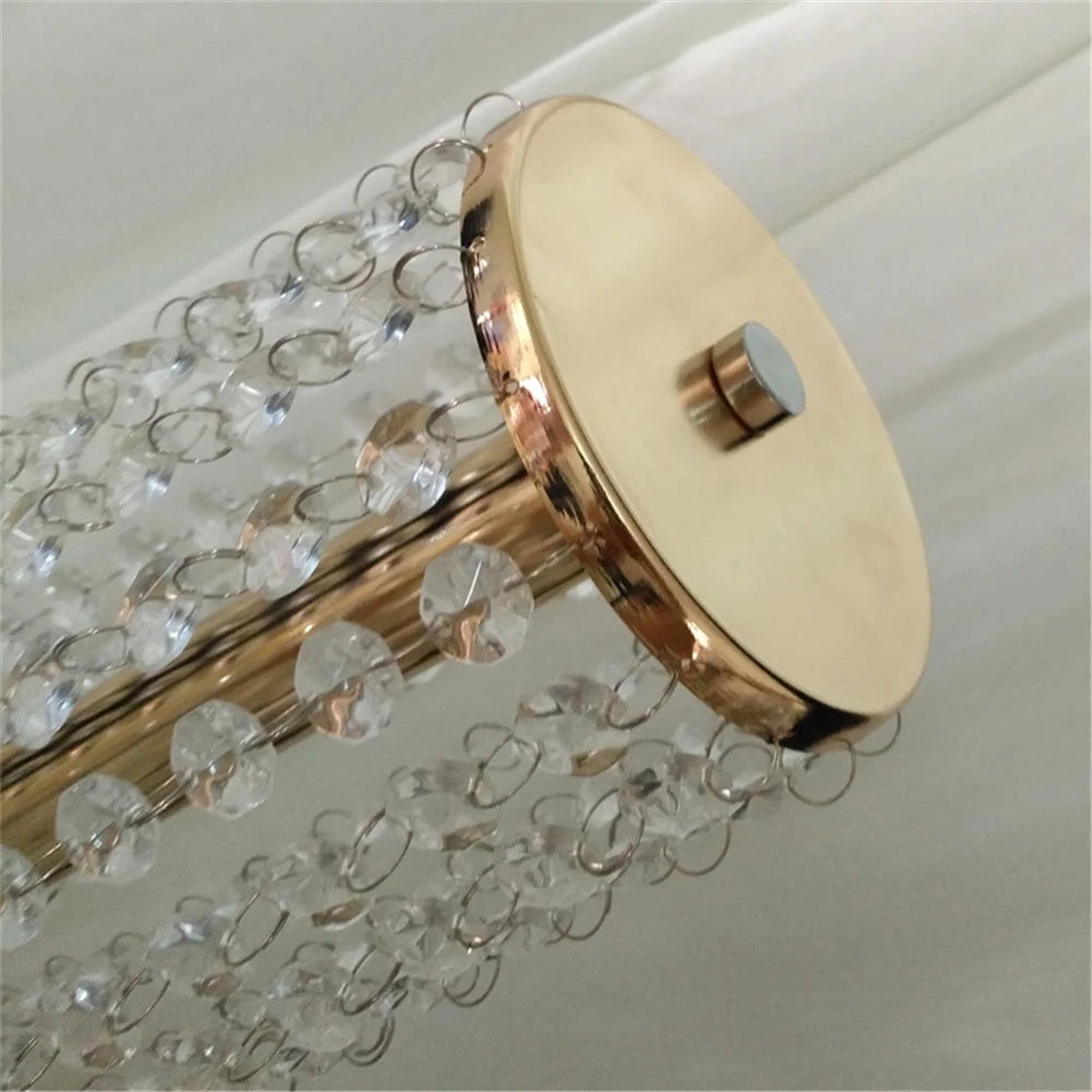 Wedding Centerpiece 80cm/ 31.5" Tall Vase Flowers Stand Acrylic Crystal Road Lead Flower Rack Props For Event Party Decoration