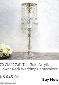 Wedding Centerpiece 80cm/ 31.5" Tall Vase Flowers Stand Acrylic Crystal Road Lead Flower Rack Props For Event Party Decoration