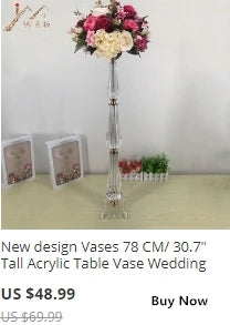 Wedding Centerpiece 80cm/ 31.5" Tall Vase Flowers Stand Acrylic Crystal Road Lead Flower Rack Props For Event Party Decoration