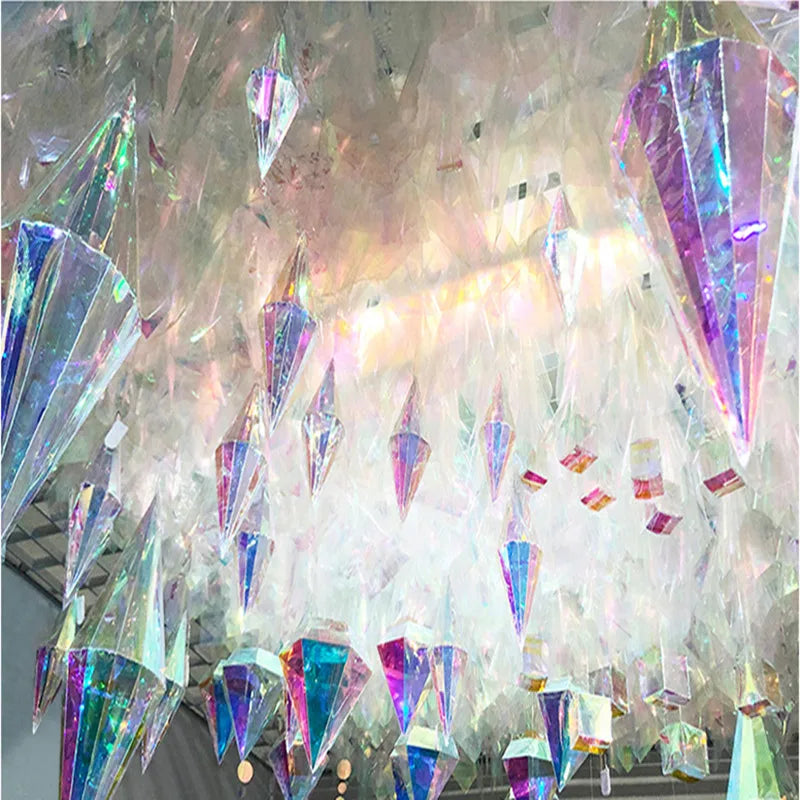 20Pcs Wedding Decoration Ceiling Centerpieces Fancy Diamond Pendant Party DIY Magic Cone Ornament Window Shopping Mall Hanging