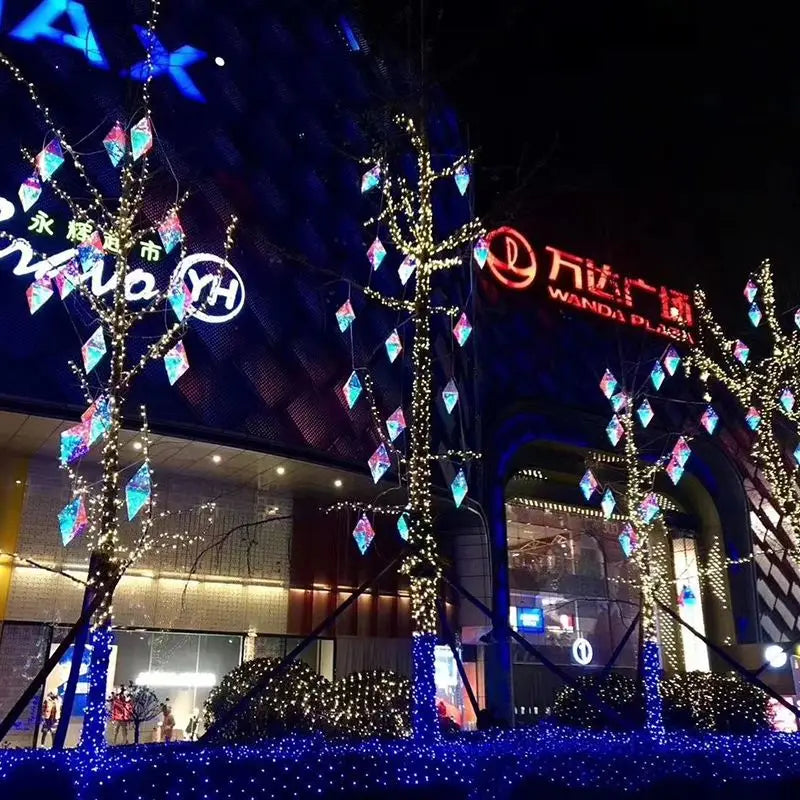 20Pcs Wedding Decoration Ceiling Centerpieces Fancy Diamond Pendant Party DIY Magic Cone Ornament Window Shopping Mall Hanging