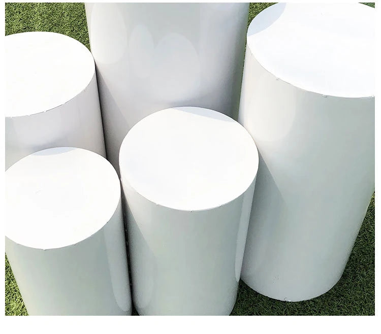 Cylinder Pedestal Plinth  Cake Stand White Flower Column Dessert Table For Birthday Party Wedding Decoration