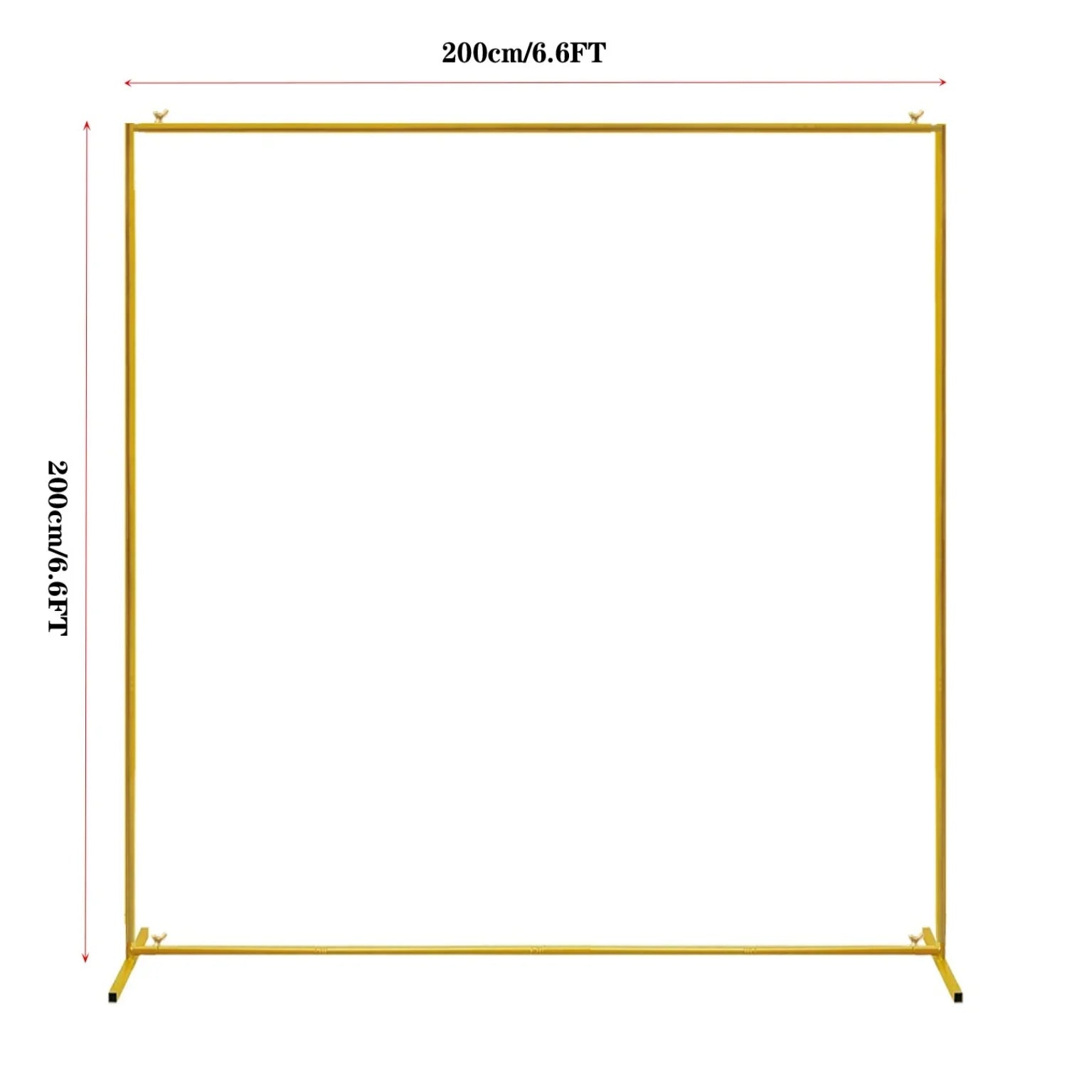 Gold Wedding Arches Square Backdrop Stand Metal Balloon Arch Stand for Ceremony Birthday Party Bridal Shower Decoration