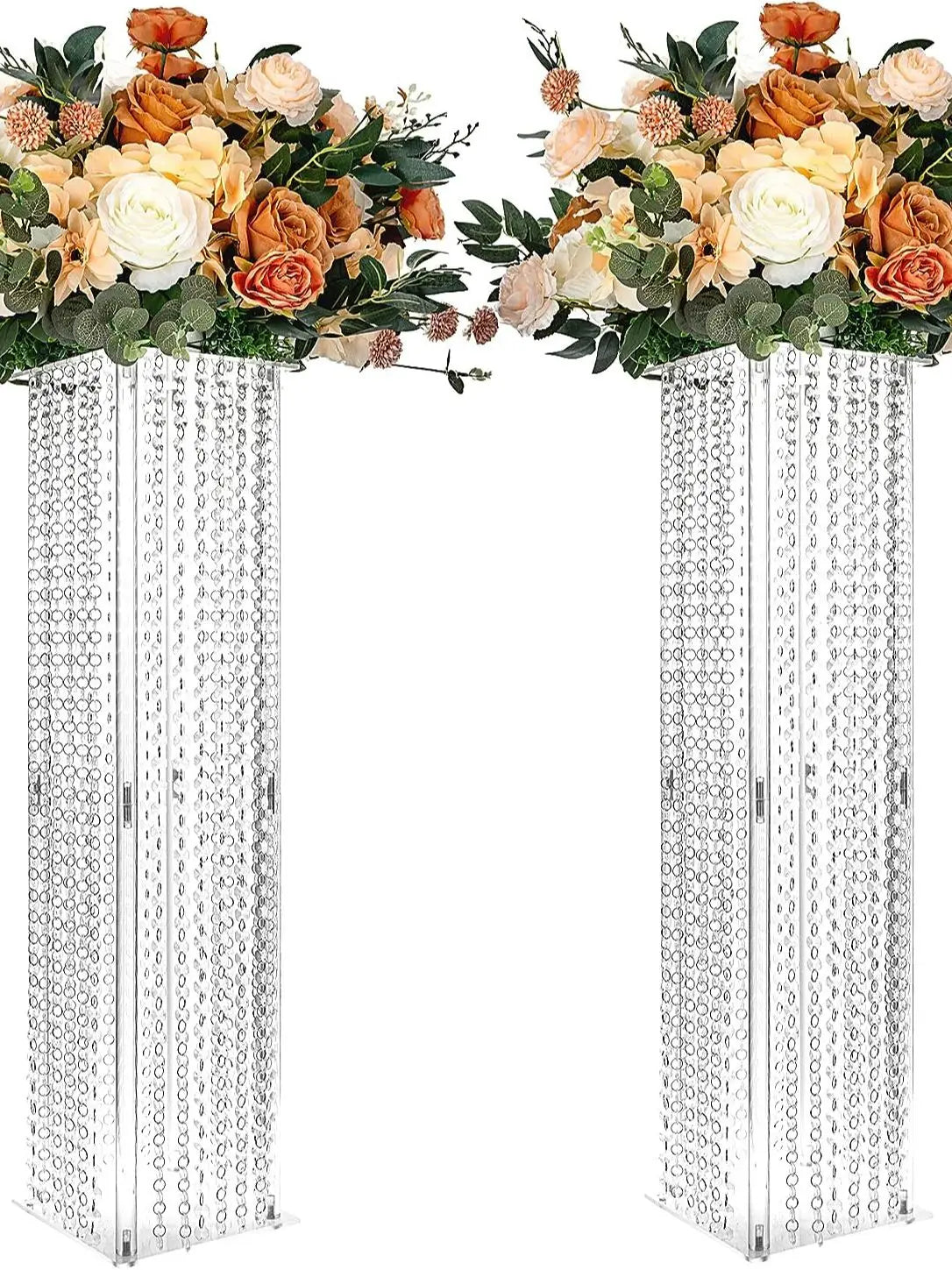 8pcs Acrylic Crystal LED Centerpieces for Wedding, Flower Stand, Light-up Table, Light-up Table, Wedding Event, 1691