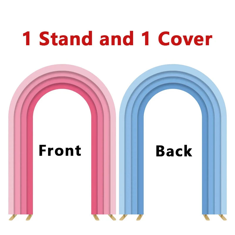 Open Arch Backdrop Frames, Double Arch Frames, Customizable Covers for Weddings, Birthday Parties, Baby Showers, Photo Booths