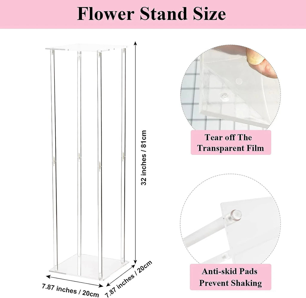 8pcs Acrylic Crystal LED Centerpieces for Wedding, Flower Stand, Light-up Table, Light-up Table, Wedding Event, 1691