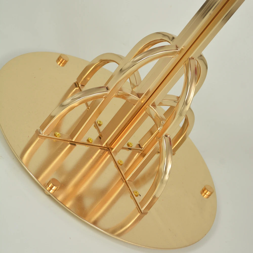 5 PCS Wedding Table Centerpieces 43 Inches IEvent Road Lead Party Metal Gold Modern Flower Stand Vase Centerpieces For Decor