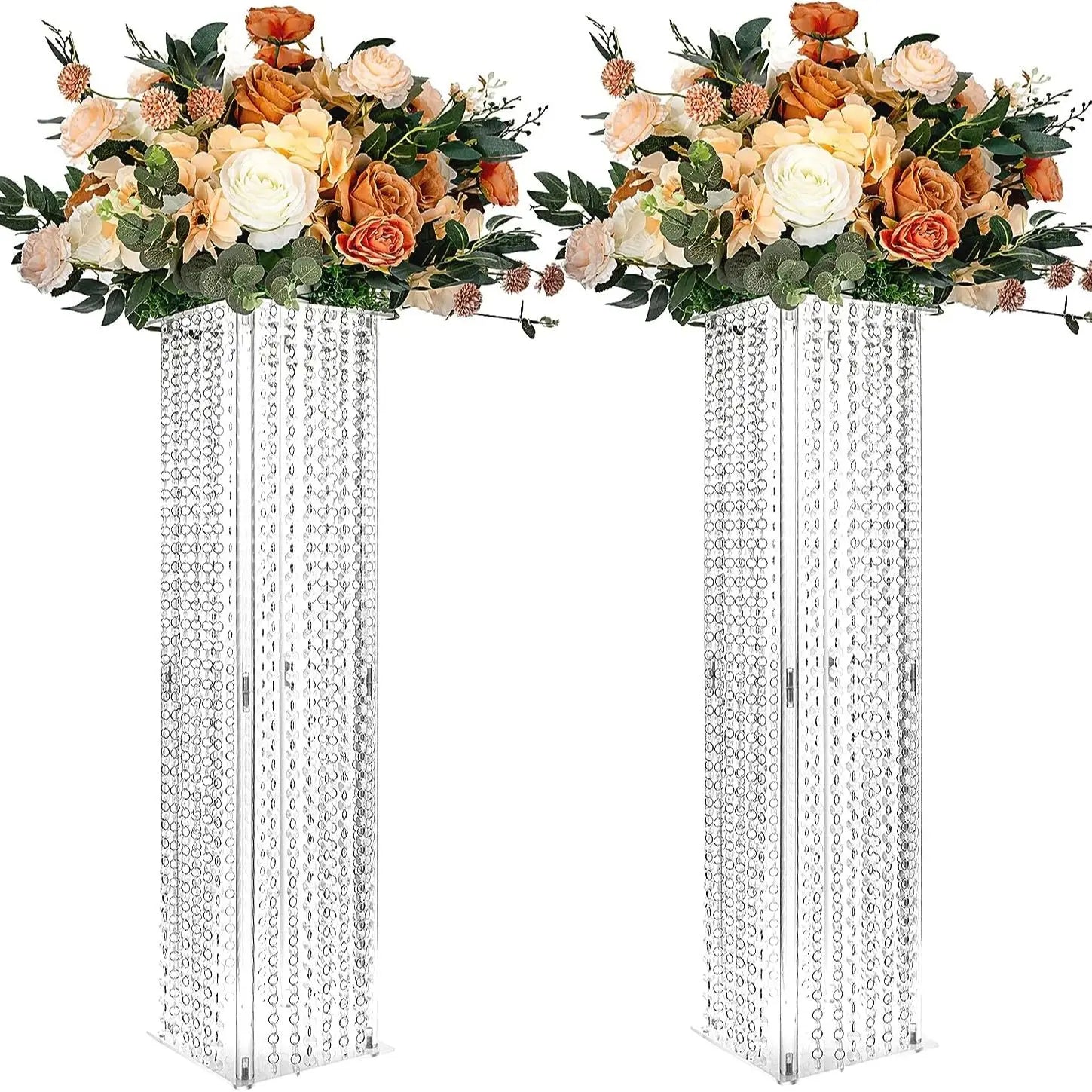 8pcs Acrylic Crystal LED Centerpieces for Wedding, Flower Stand, Light-up Table, Light-up Table, Wedding Event, 1691