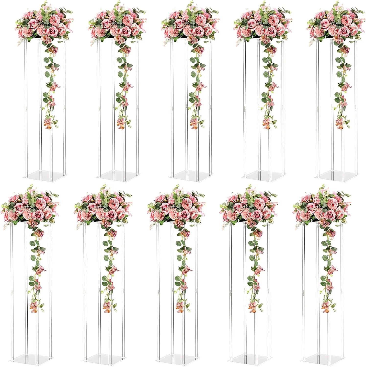 8pcs Acrylic Crystal LED Centerpieces for Wedding, Flower Stand, Light-up Table, Light-up Table, Wedding Event, 1691