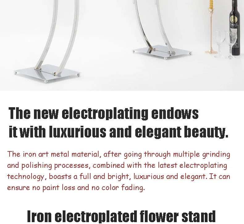 1/2/5pcs For Wedding Party Table Centerpiece  Flower Stand Gold Metal