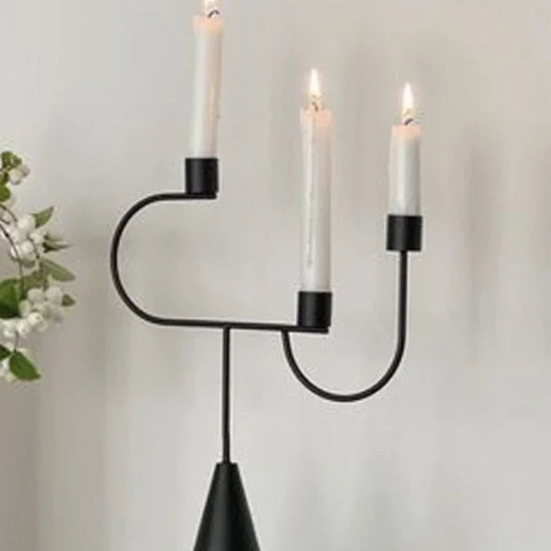 Centerpiece Metal Candle Holders Modern Nordic Elegant Aesthetics Candle Holder Luxury Candlestick Living Candlestick Decoration