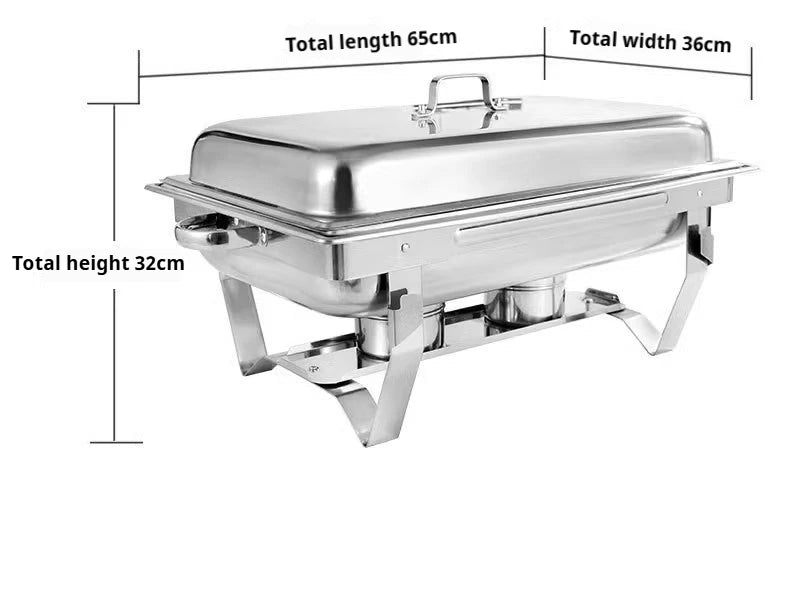 Portable Buffet Chafing Dish, Food Grade SS 1/2/3 Compartment, Alcohol Burner for Outdoor Party,Commercial for Hotel Restaurant