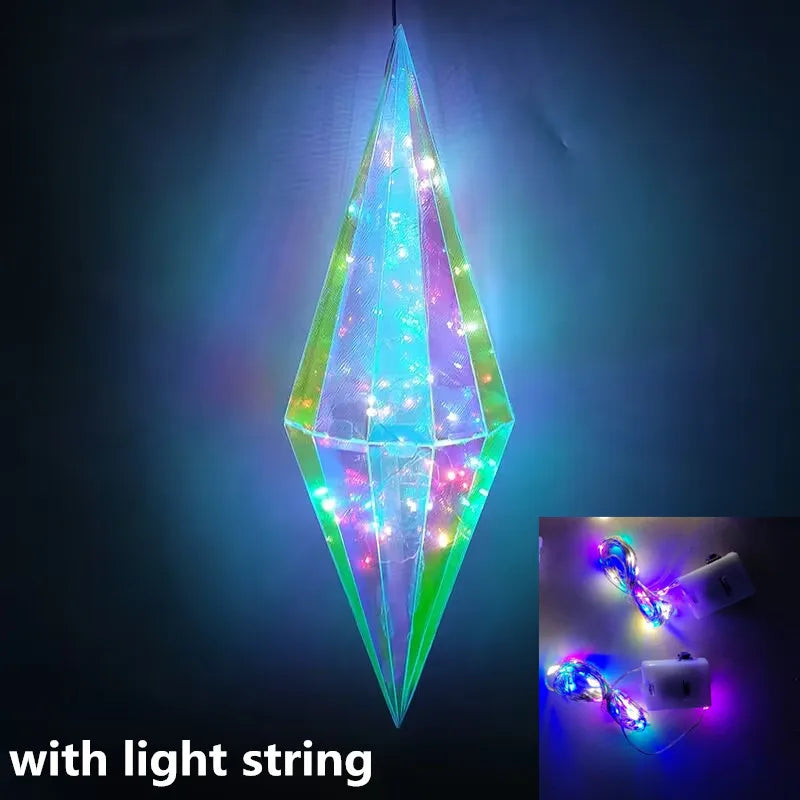 20Pcs Wedding Decoration Ceiling Centerpieces Fancy Diamond Pendant Party DIY Magic Cone Ornament Window Shopping Mall Hanging