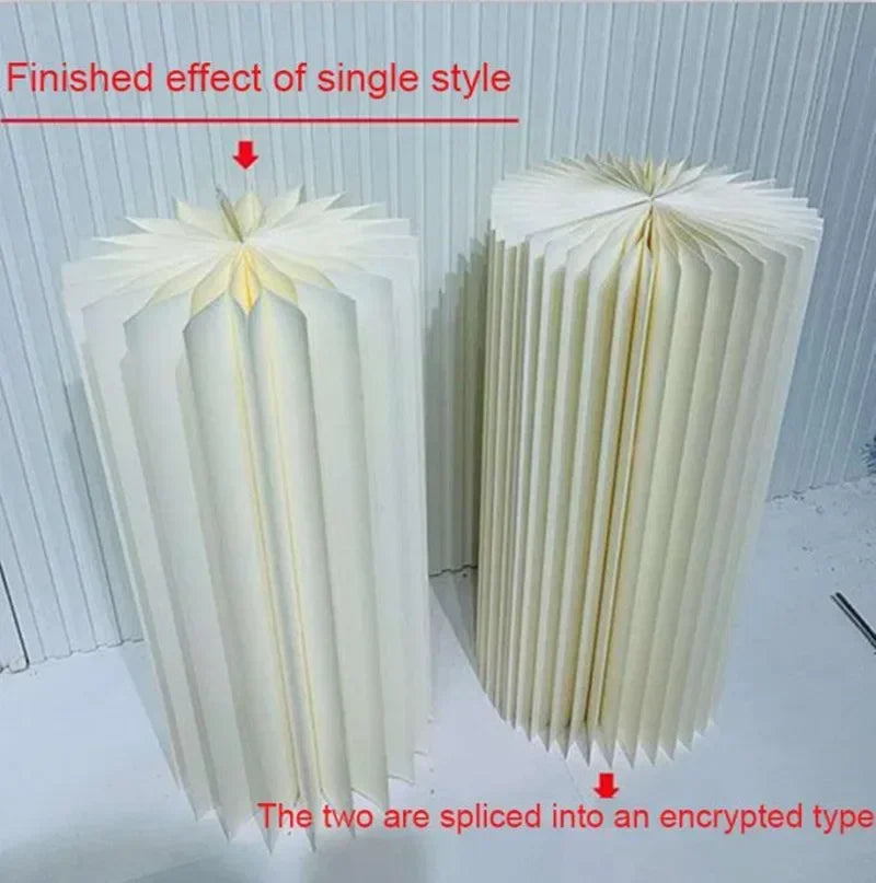 Elegant White Theme Wedding Decoration Centerpieces Paper Roman Column Folding Curve Design Cake Dessert Table Rack