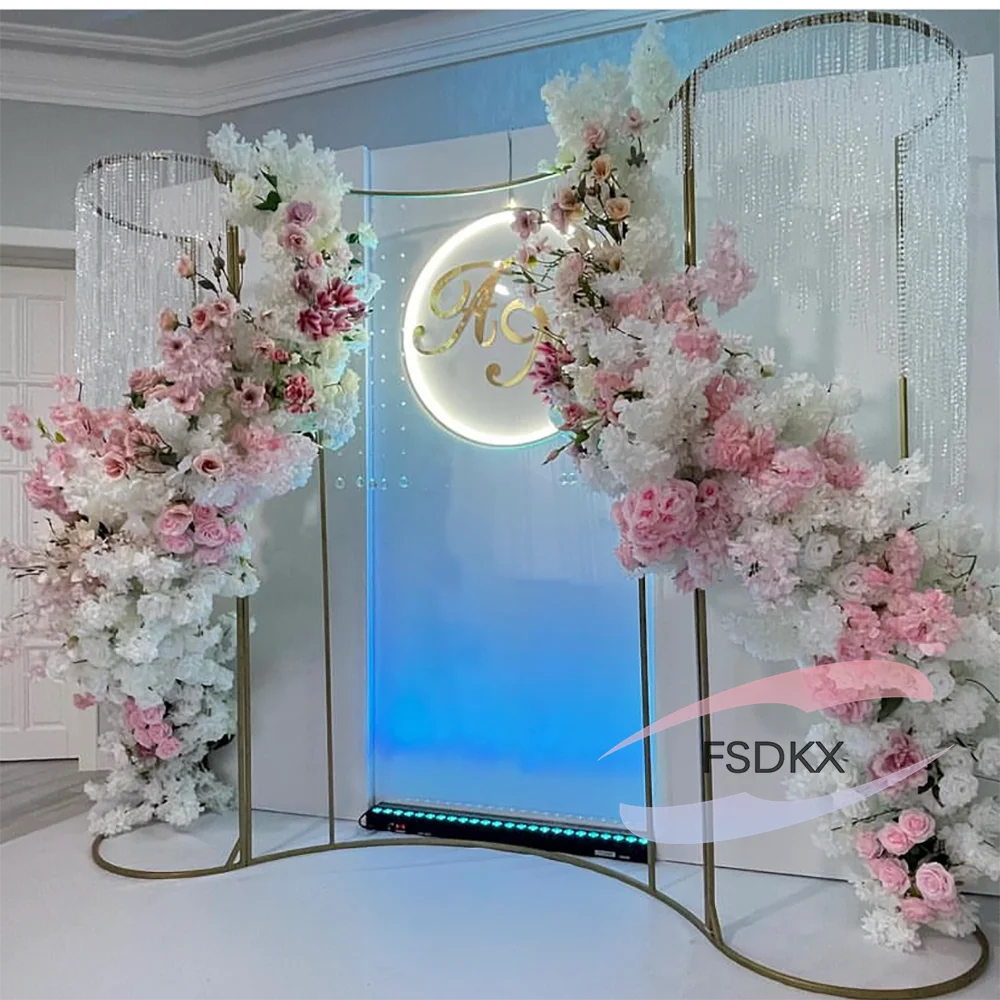 Wedding Arch Stand Backdrop metal deco weddingFrame Gold party Arch for Wedding Flower Arch for Wedding