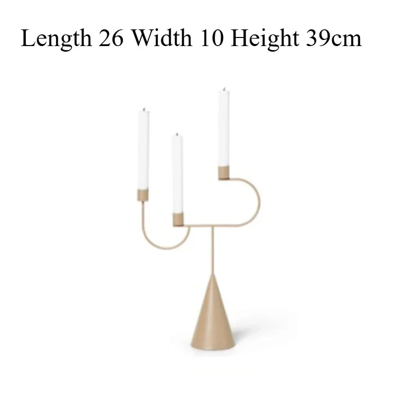 Centerpiece Metal Candle Holders Modern Nordic Elegant Aesthetics Candle Holder Luxury Candlestick Living Candlestick Decoration