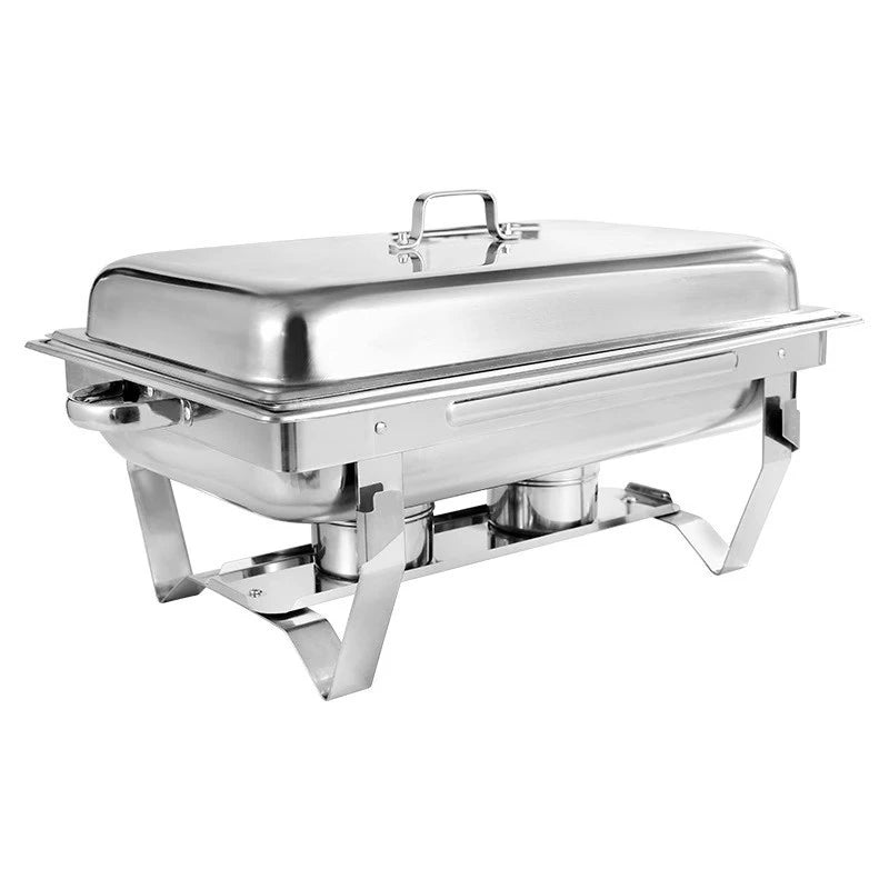 Portable Buffet Chafing Dish, Food Grade SS 1/2/3 Compartment, Alcohol Burner for Outdoor Party,Commercial for Hotel Restaurant