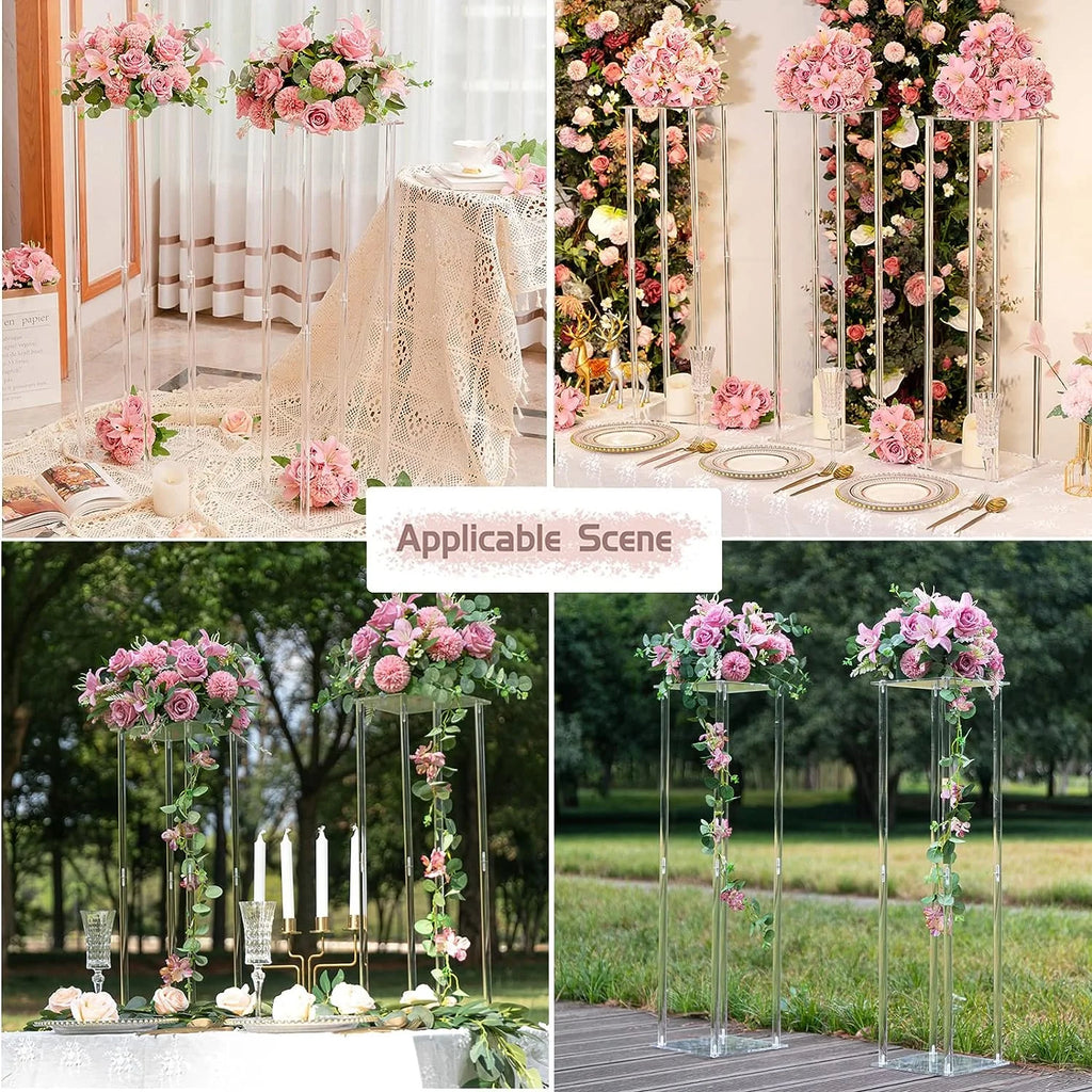 8pcs Acrylic Crystal LED Centerpieces for Wedding, Flower Stand, Light-up Table, Light-up Table, Wedding Event, 1691
