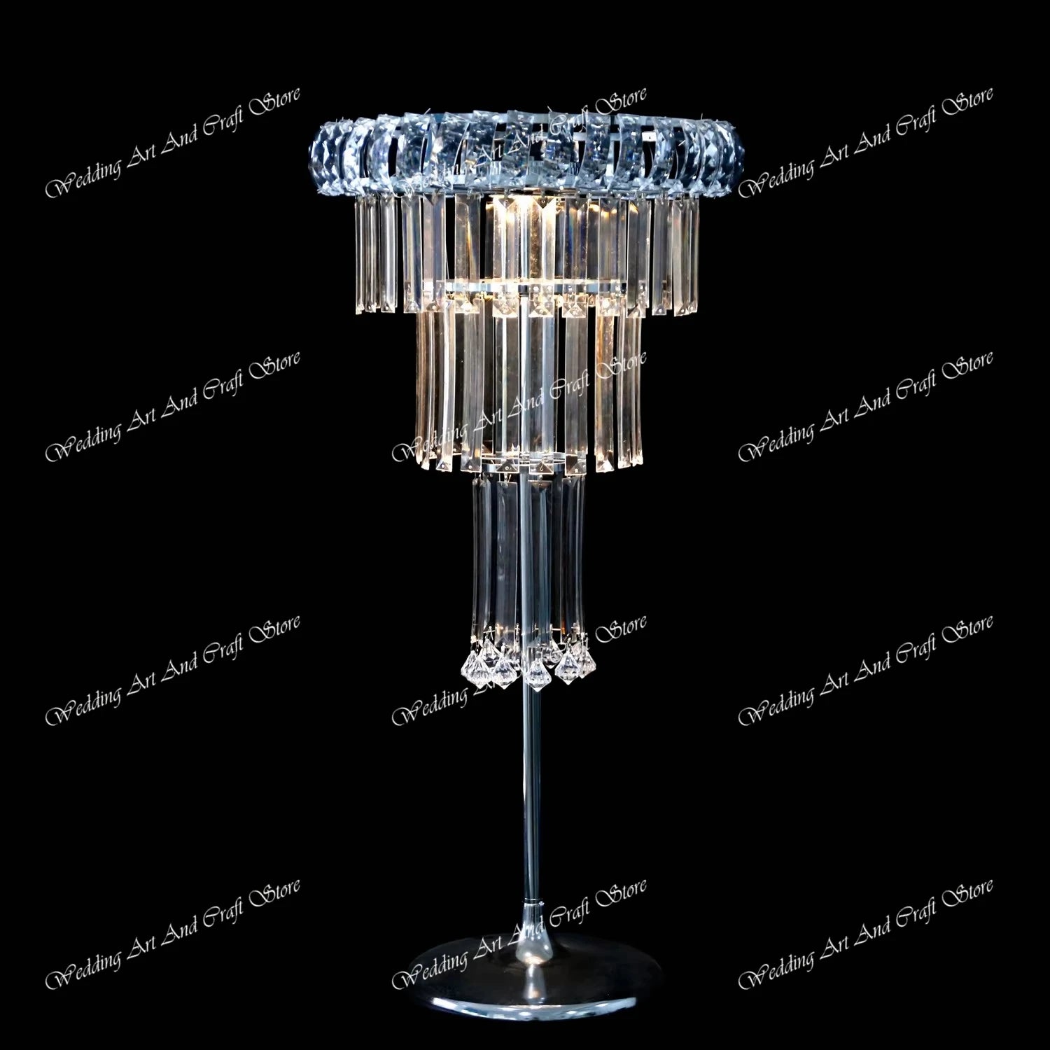 8pcs Acrylic Crystal LED Centerpieces for Wedding, Flower Stand, Light-up Table, Light-up Table, Wedding Event, 1691