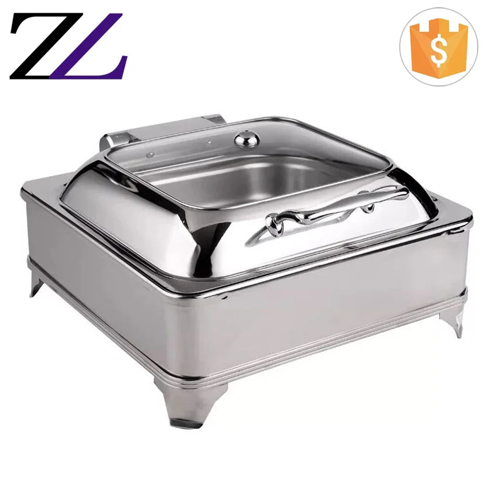 Guangzhou Kitchen Equipment List Electronic Items Mechanical Induction Steel Chafing Dish Buffet Set