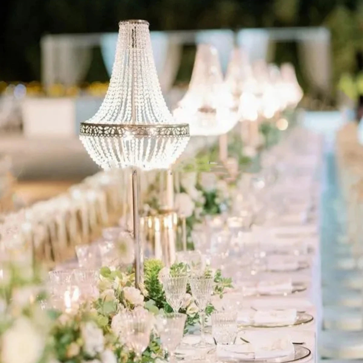 8pcs Acrylic Crystal LED Centerpieces for Wedding, Flower Stand, Light-up Table, Light-up Table, Wedding Event, 1691