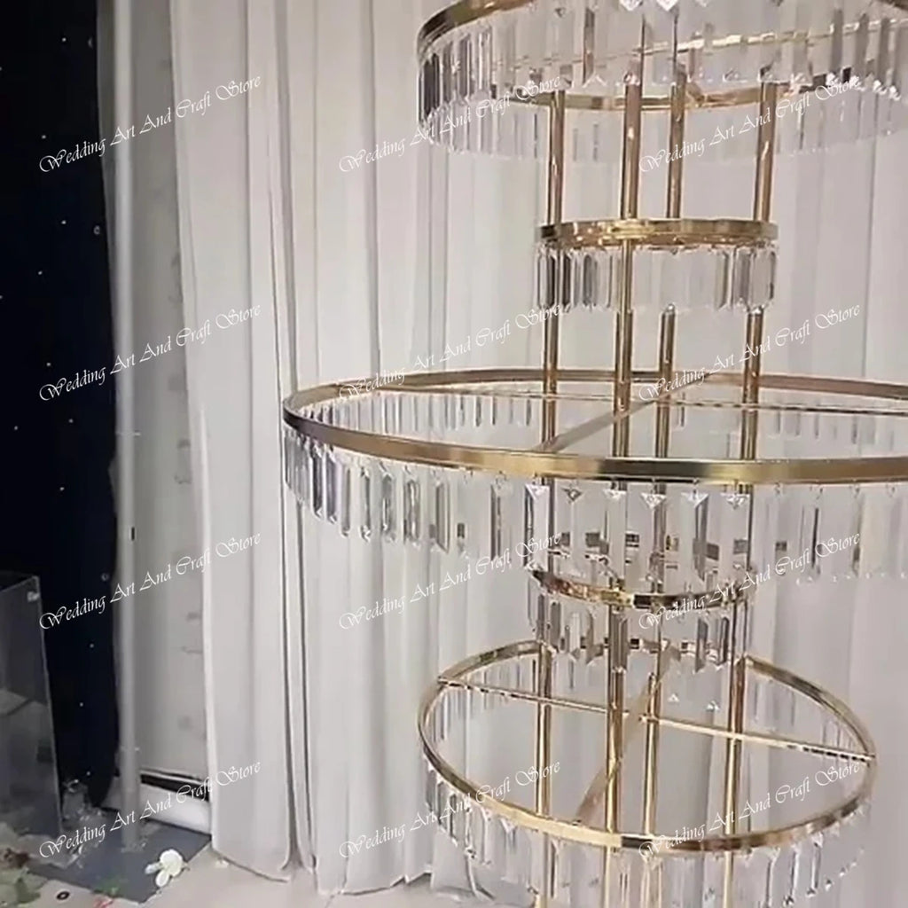 8pcs Acrylic Crystal LED Centerpieces for Wedding, Flower Stand, Light-up Table, Light-up Table, Wedding Event, 1691