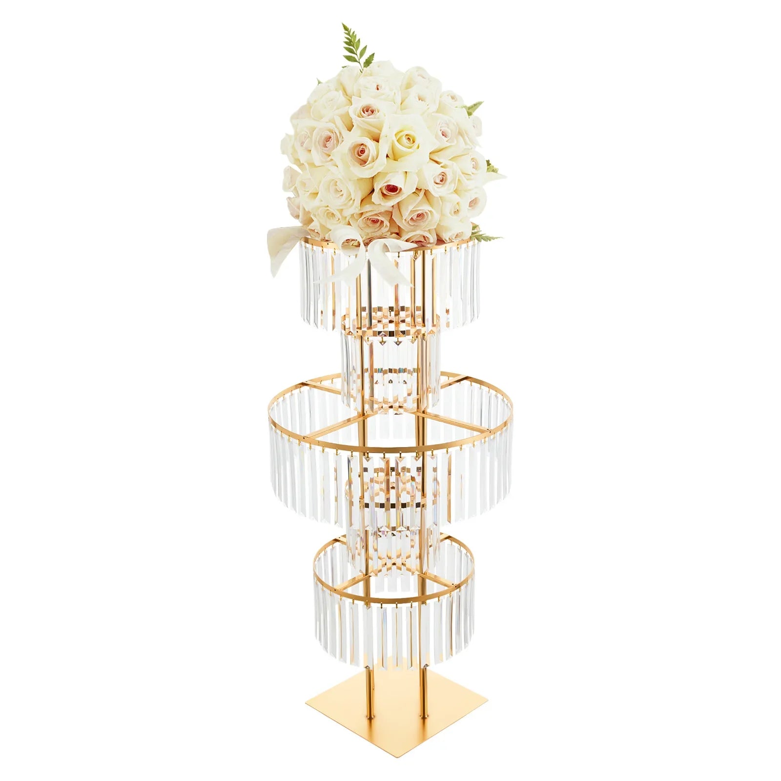 1/2/4/10 PCS Flower Stand For Wedding Centerpieces   5-Layer Crystal  Rack