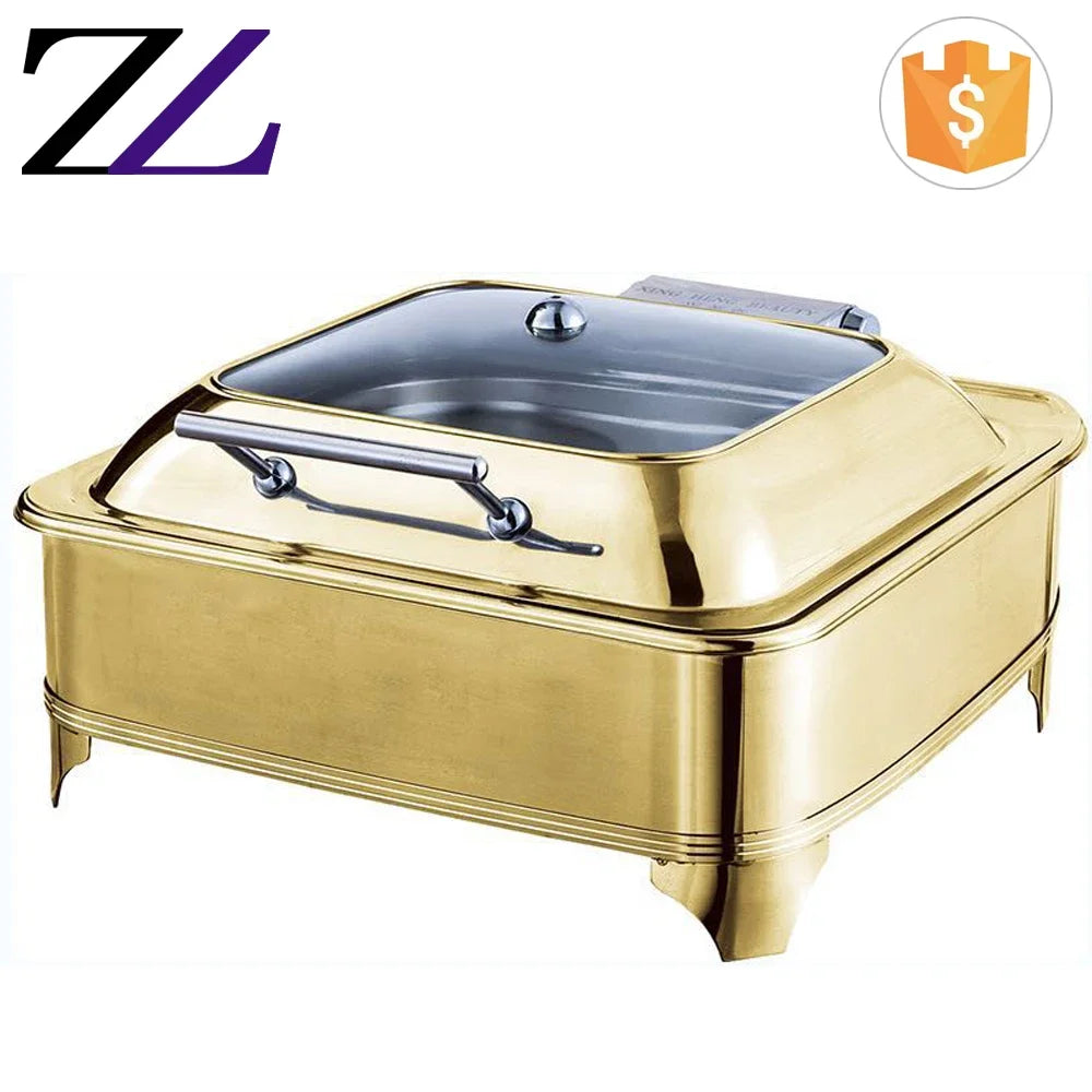 Guangzhou Kitchen Equipment List Electronic Items Mechanical Induction Steel Chafing Dish Buffet Set