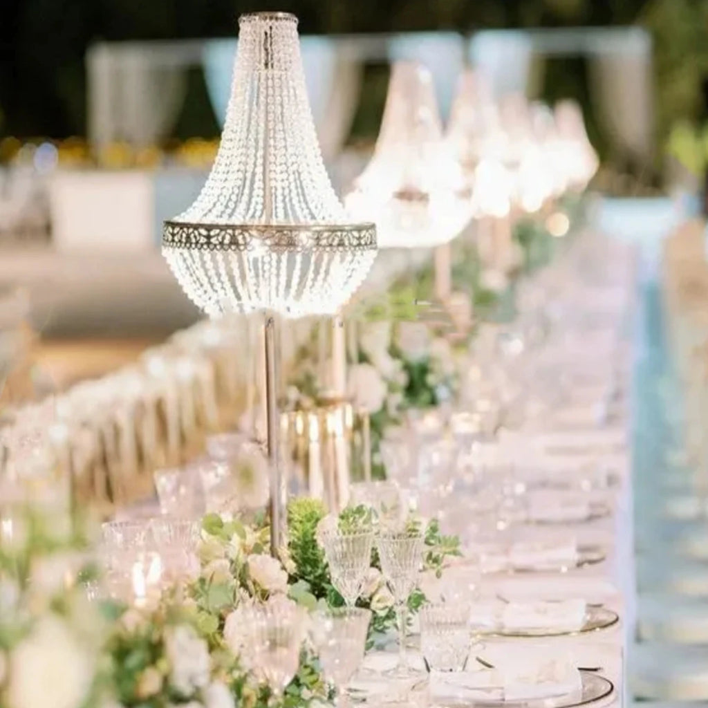 8pcs Acrylic Crystal LED Centerpieces for Wedding, Flower Stand, Light-up Table, Light-up Table, Wedding Event, 1691