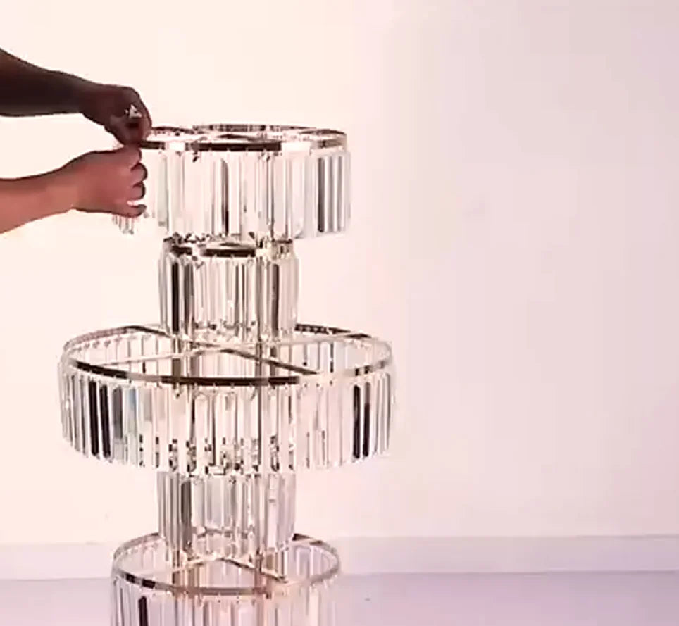 8pcs Acrylic Crystal LED Centerpieces for Wedding, Flower Stand, Light-up Table, Light-up Table, Wedding Event, 1691