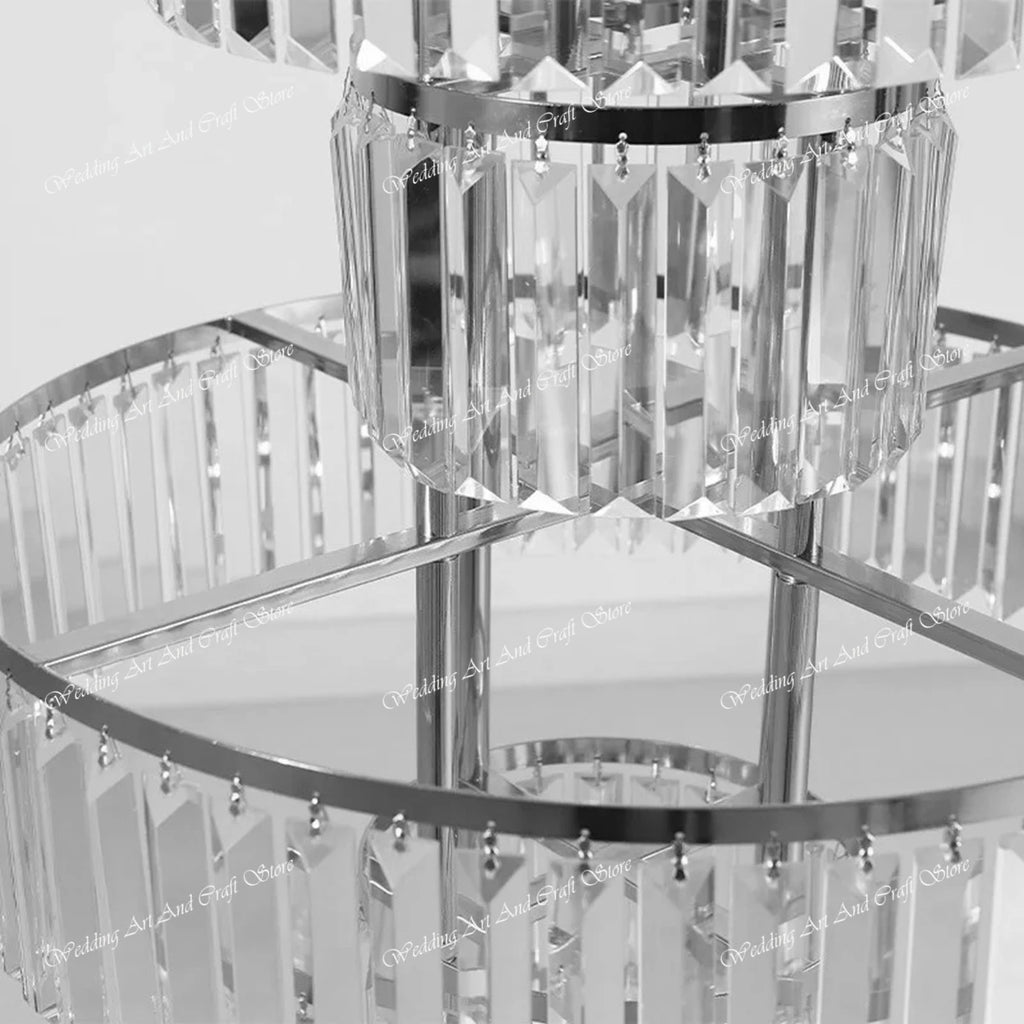 8pcs Acrylic Crystal LED Centerpieces for Wedding, Flower Stand, Light-up Table, Light-up Table, Wedding Event, 1691