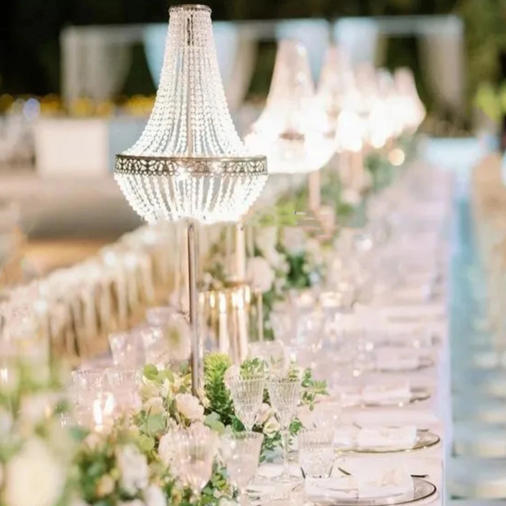 8pcs Acrylic Crystal LED Centerpieces for Wedding, Flower Stand, Light-up Table, Light-up Table, Wedding Event, 1691