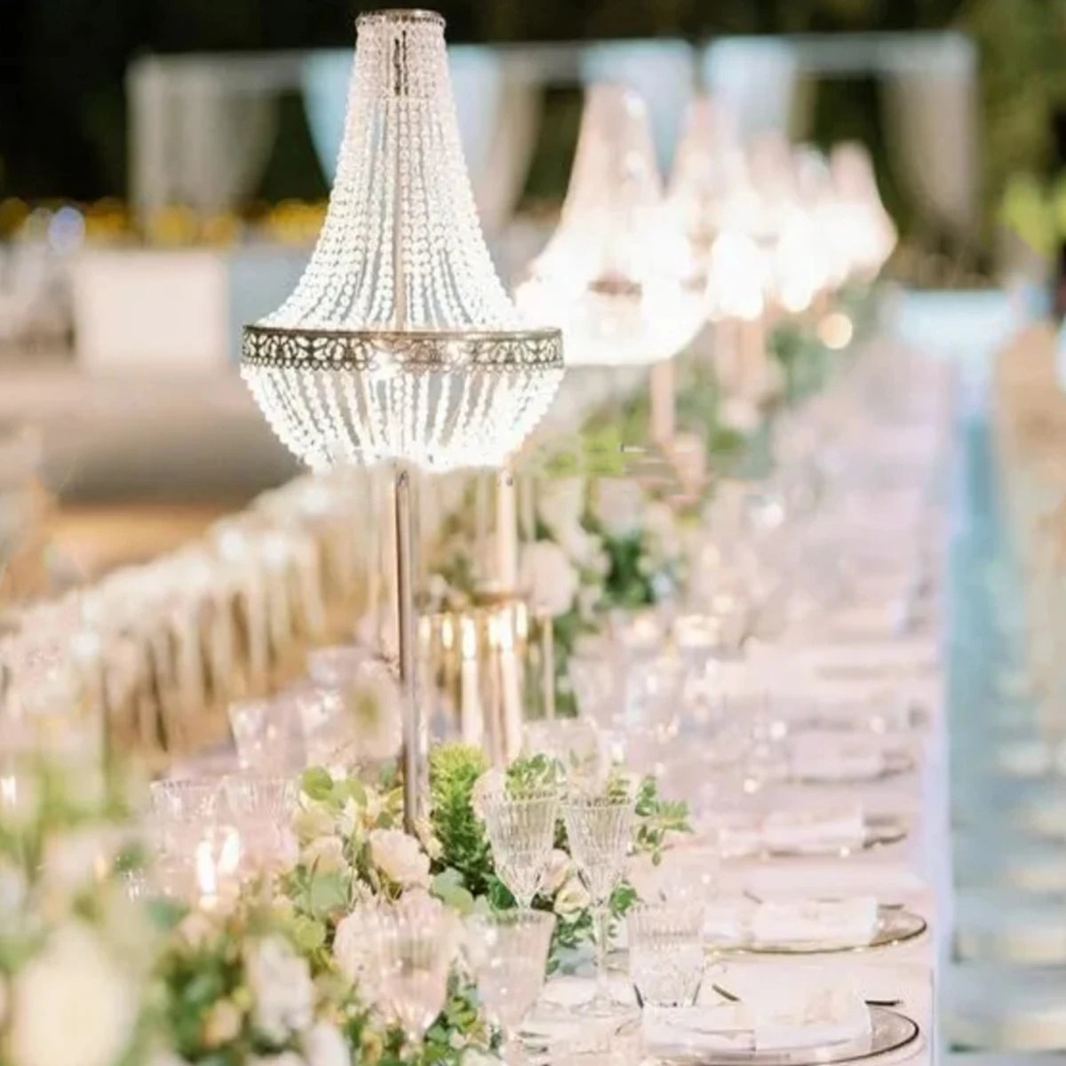 8pcs Acrylic Crystal LED Centerpieces for Wedding, Flower Stand, Light-up Table, Light-up Table, Wedding Event, 1691