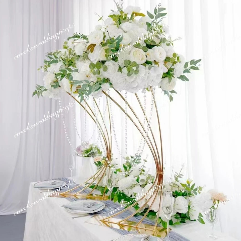 10pcs)50cm-100cm) Table Top Chandelier Centerpieces metal Candle Centerpieces for Wedding Table Decoration and Centerpiece