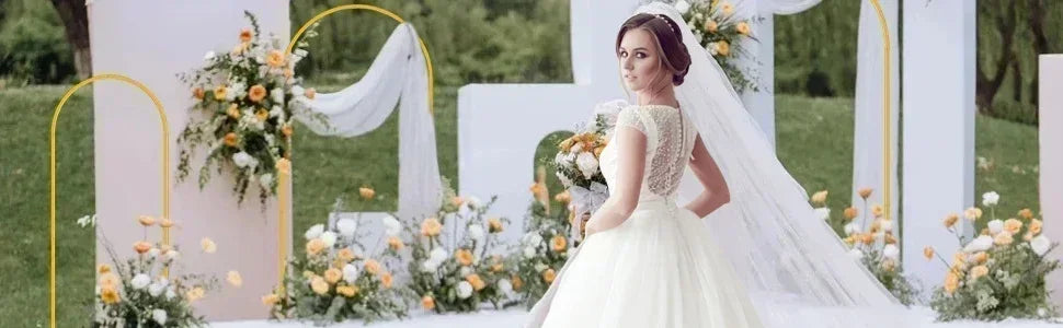 Golden Arch Frame Wedding Party Decoration Backdrop Stands Arched Round Tube Bracket Balloon Kit Display Background