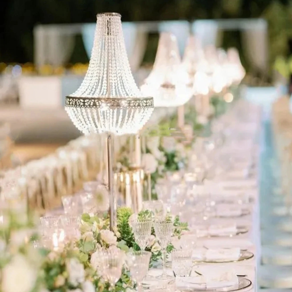 8pcs Acrylic Crystal LED Centerpieces for Wedding, Flower Stand, Light-up Table, Light-up Table, Wedding Event, 1691