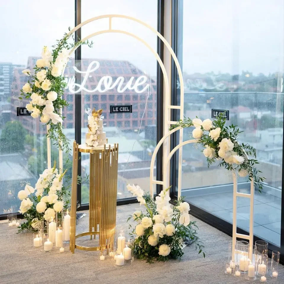 Custom Metal Stage Party Arch Backdrop Frames Stand For Wedding Backdrop