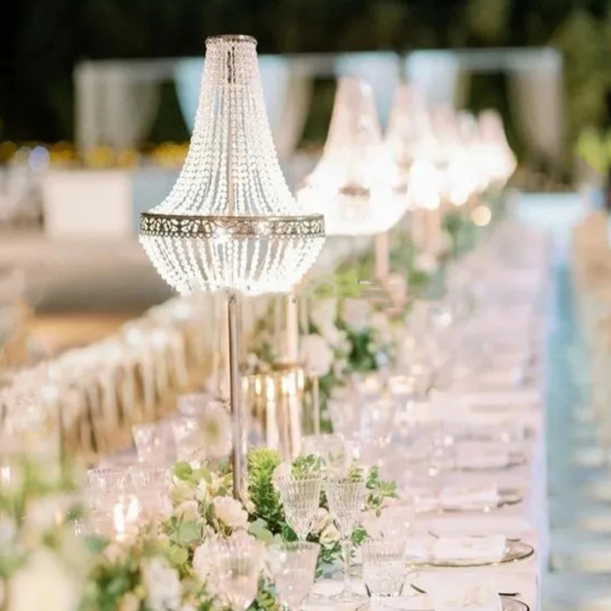 8pcs Acrylic Crystal LED Centerpieces for Wedding, Flower Stand, Light-up Table, Light-up Table, Wedding Event, 1691