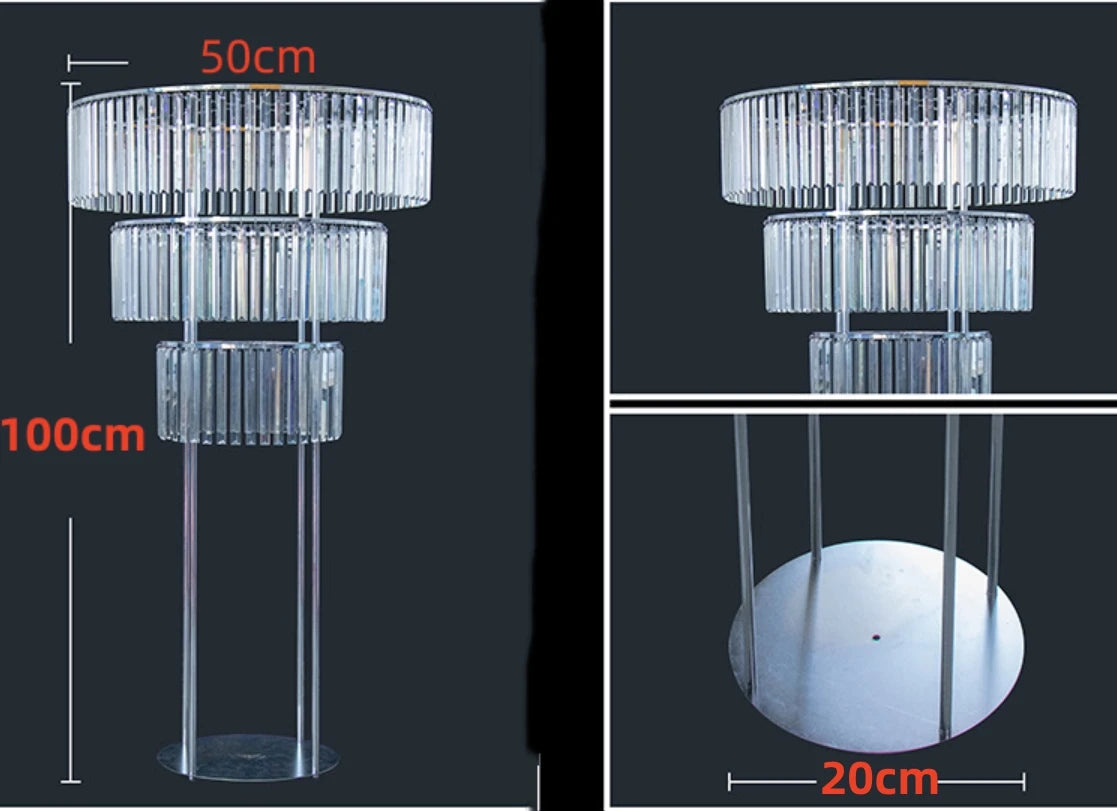 8pcs Acrylic Crystal LED Centerpieces for Wedding, Flower Stand, Light-up Table, Light-up Table, Wedding Event, 1691