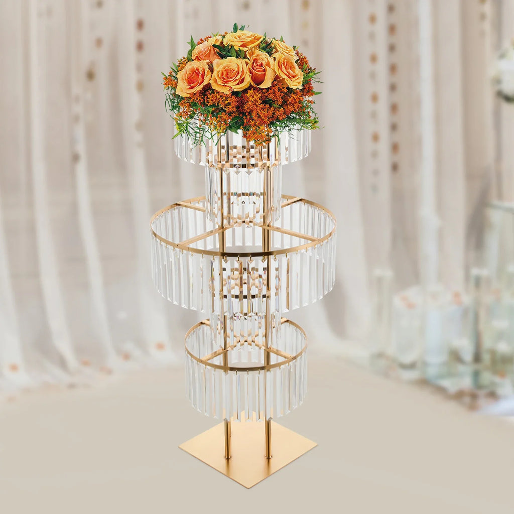 1/2/4/10 PCS Flower Stand For Wedding Centerpieces   5-Layer Crystal  Rack