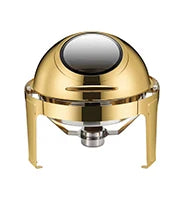 Restaurant Supplies Chafing Dish Food Warmer 9.0L Silver and Gold Stainless Steel Catering Buffet Rectangular Chafing Dish