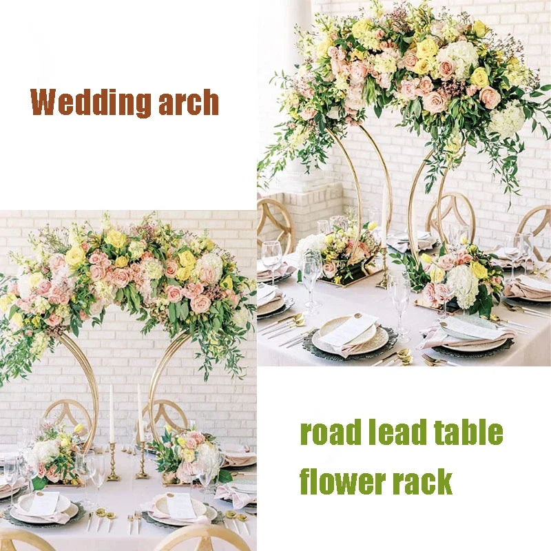 1/2/5pcs For Wedding Party Table Centerpiece  Flower Stand Gold Metal