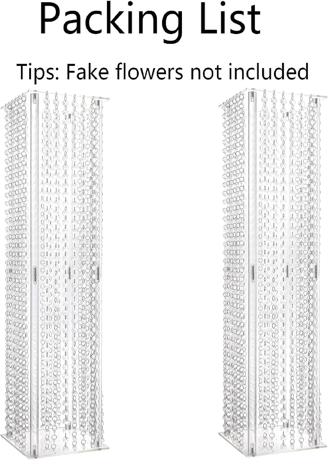 8pcs Acrylic Crystal LED Centerpieces for Wedding, Flower Stand, Light-up Table, Light-up Table, Wedding Event, 1691