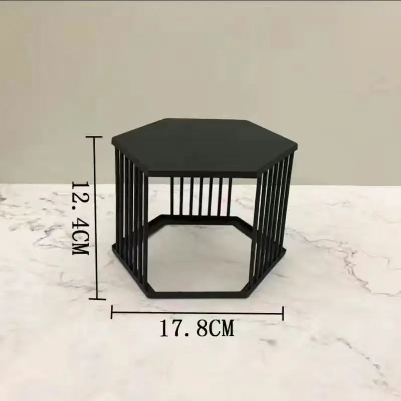 Golden Cylinder Metal Buffet Fruit Cold Dish Stand Dessert Display Shelf Dim Sum Frame Cake Rack Wedding Birthday Party Decor