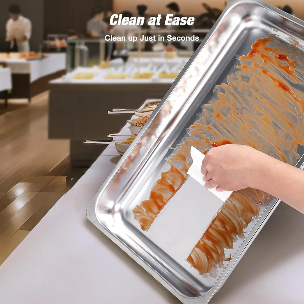 2/4/6 Pack 8QTChafing Dish Buffet Set Stainless Steel Food Warmer Kit with Lids Holders for Restaurant Catering Parties Weddings