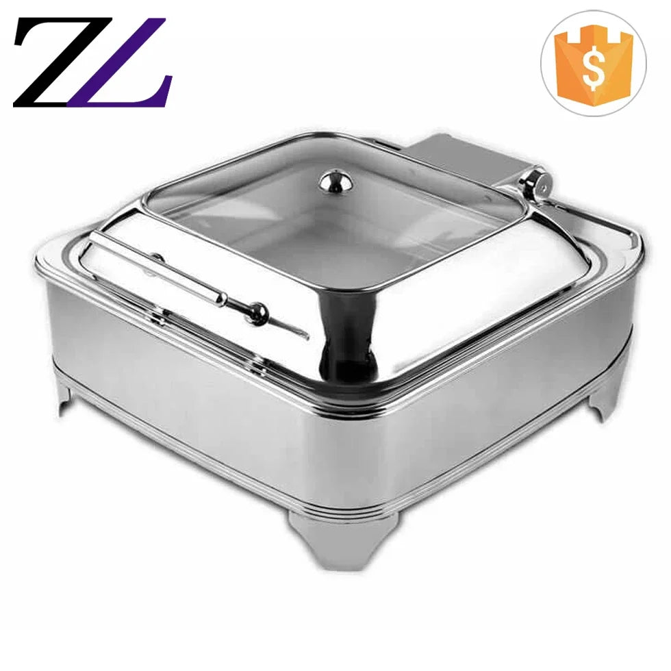 Guangzhou Kitchen Equipment List Electronic Items Mechanical Induction Steel Chafing Dish Buffet Set