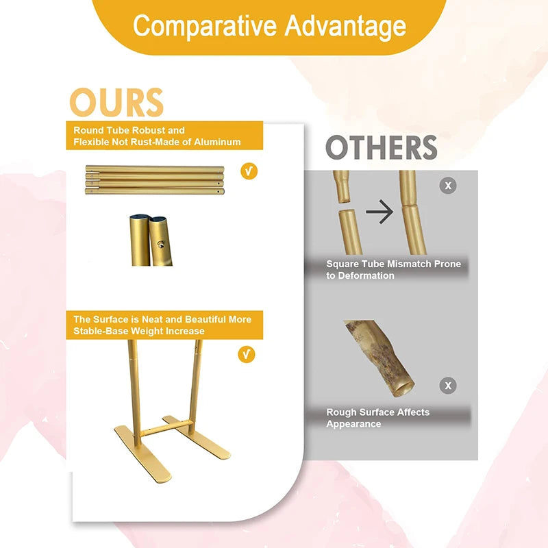 Open Arch Backdrop Frames, Double Arch Frames, Customizable Covers for Weddings, Birthday Parties, Baby Showers, Photo Booths